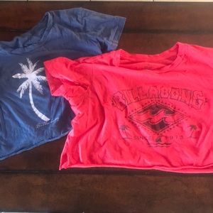 Billabong crop tees
